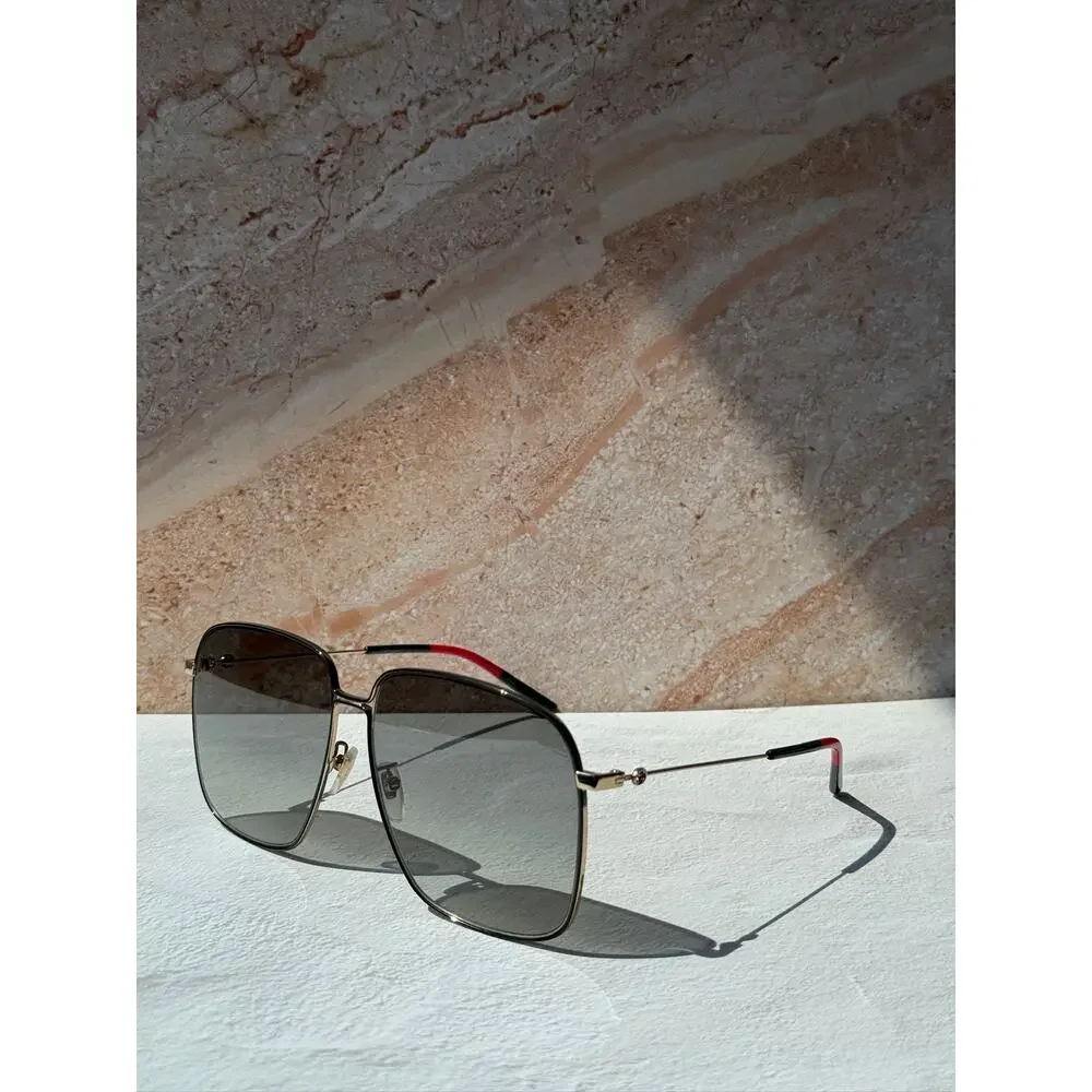 NEW Gucci GG0394S Black Oversized Square Sunglasses RARE - Picture 4 of 9